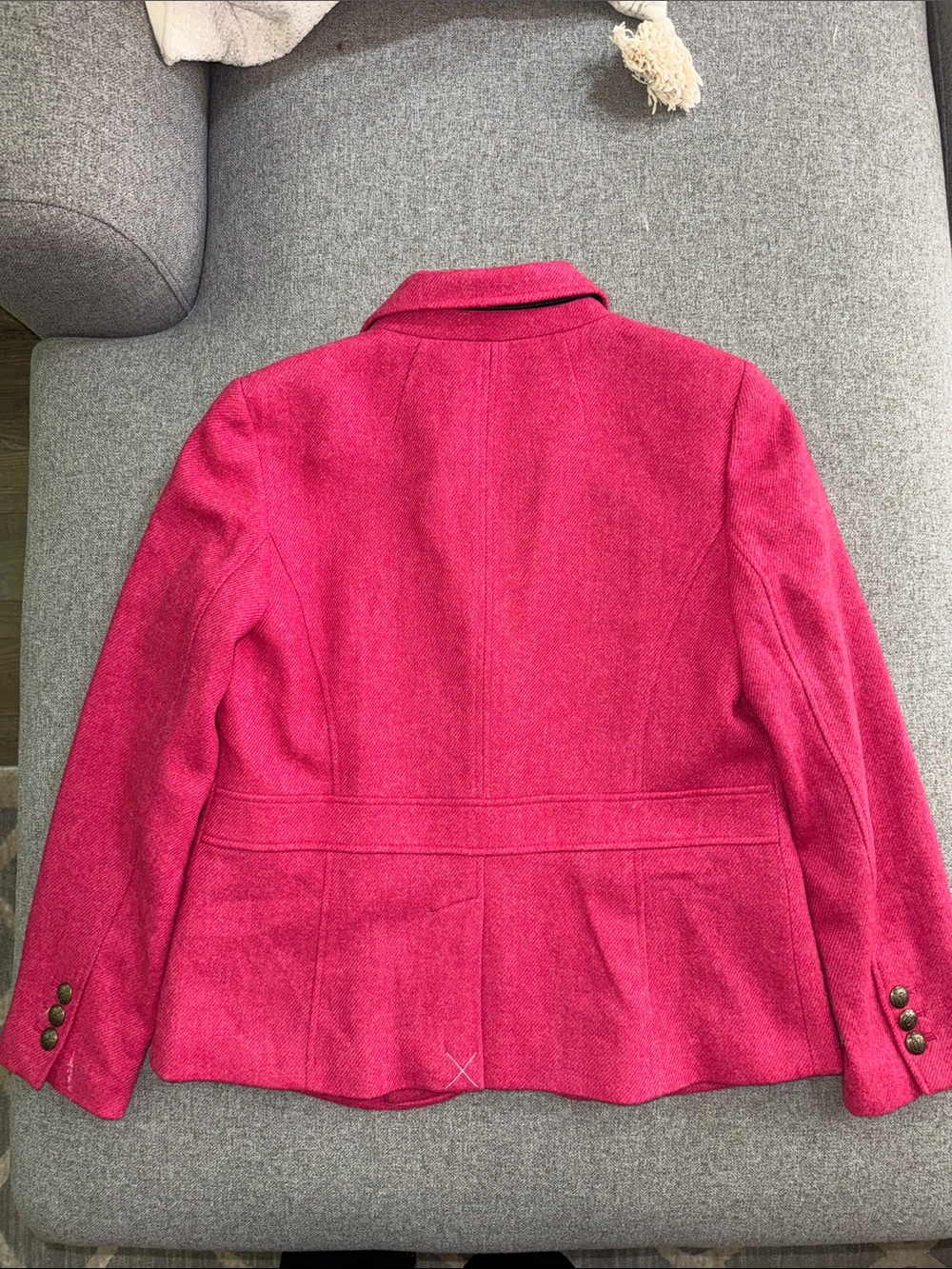Talbots Bright Pink Wool-Blend Single-Breasted Blazer Aberdeen sz 10 - Picture 5 of 5